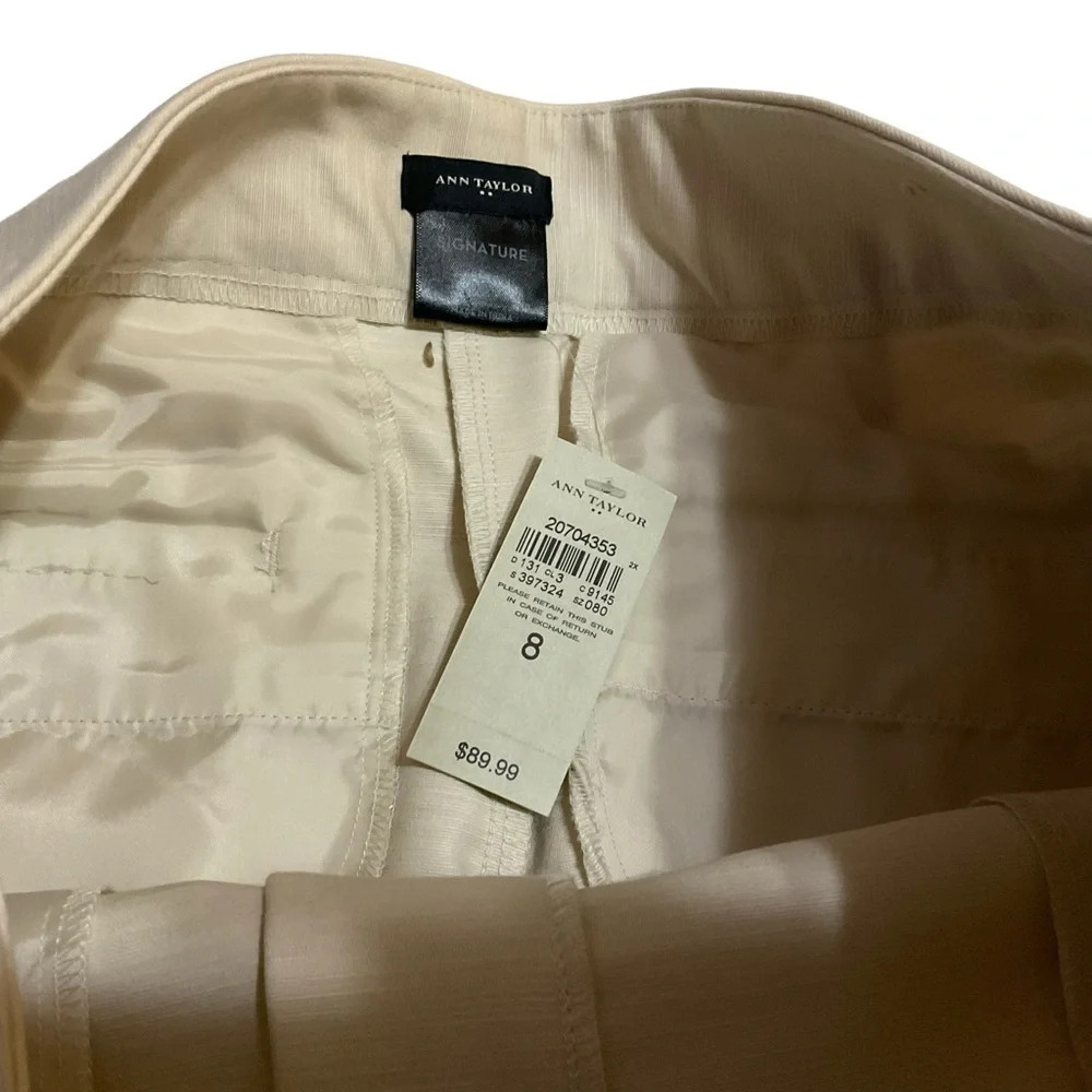 Ann Taylor Signature Fit Tan Work Trousers Size 8 - Picture 12 of 15